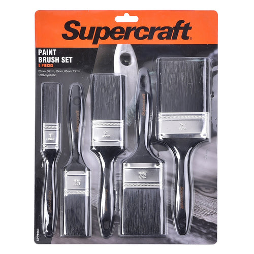 Supercraft 5-Piece Paint Brush Set Polyester
