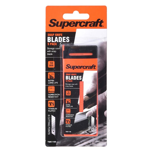 Supercraft 5-Pack Knife Blades 18mm