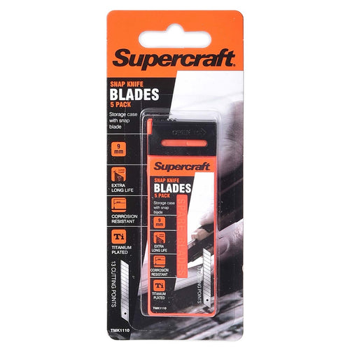 Supercraft 5-Pack Knife Blade 9mm
