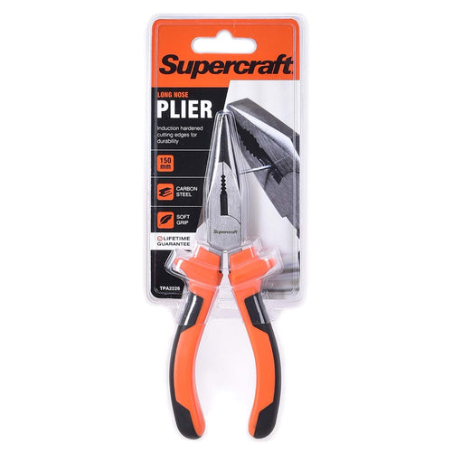 Supercraft Plier Long Nose 150mm Soft Grip Sc