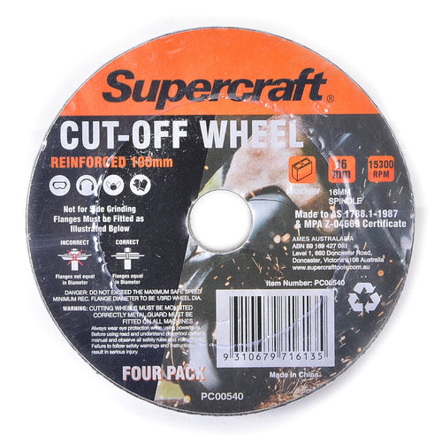 Supercraft 4-Pack Masonry Cut Off Wheel 100mm x 16mm