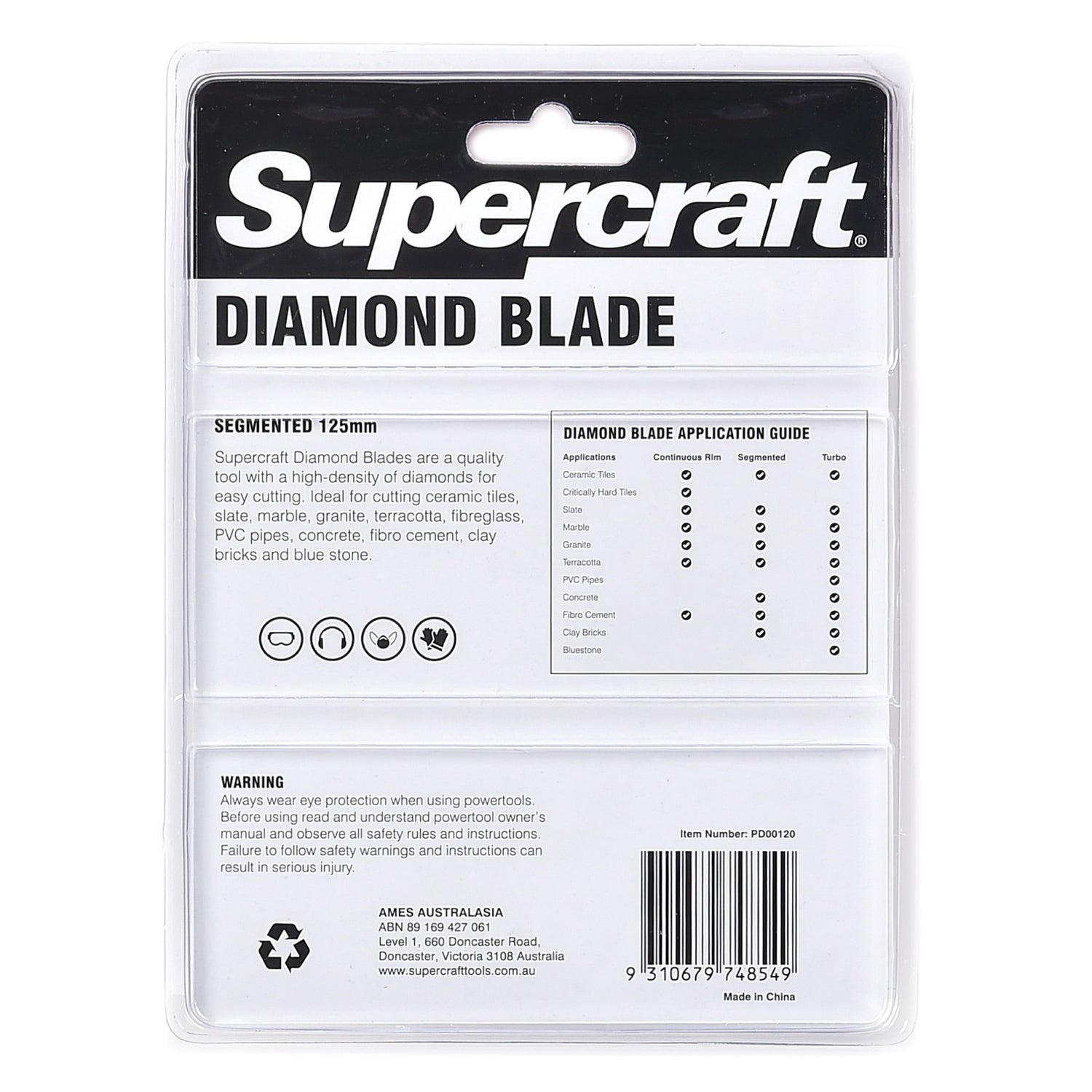 Supercraft Blade Diamond Segment 125mm