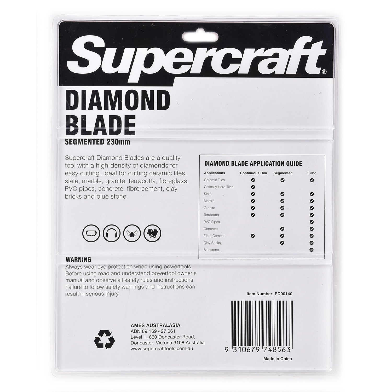 Supercraft Blade Diamond Segment 230mm