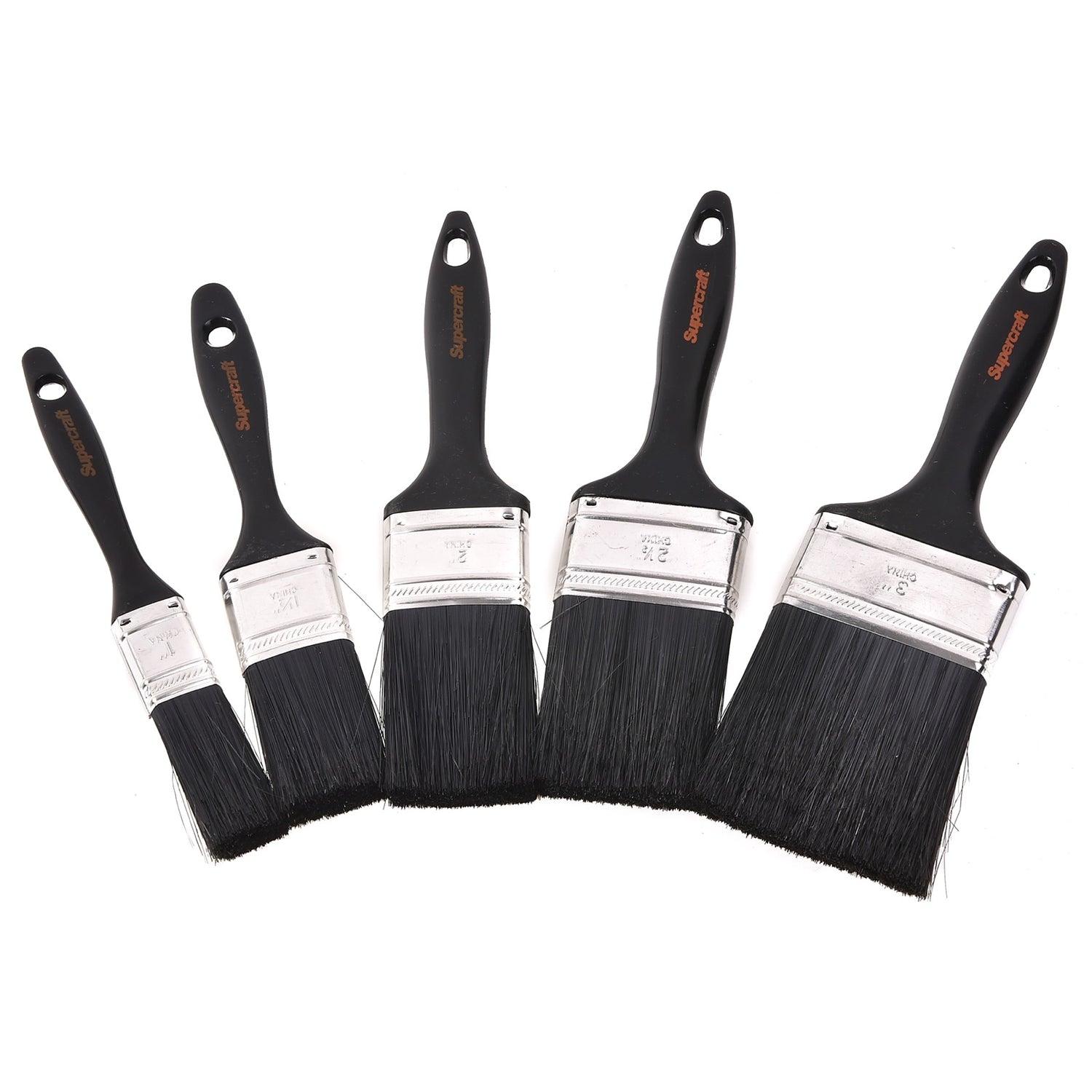 Supercraft 5-Piece Paint Brush Set Polyester