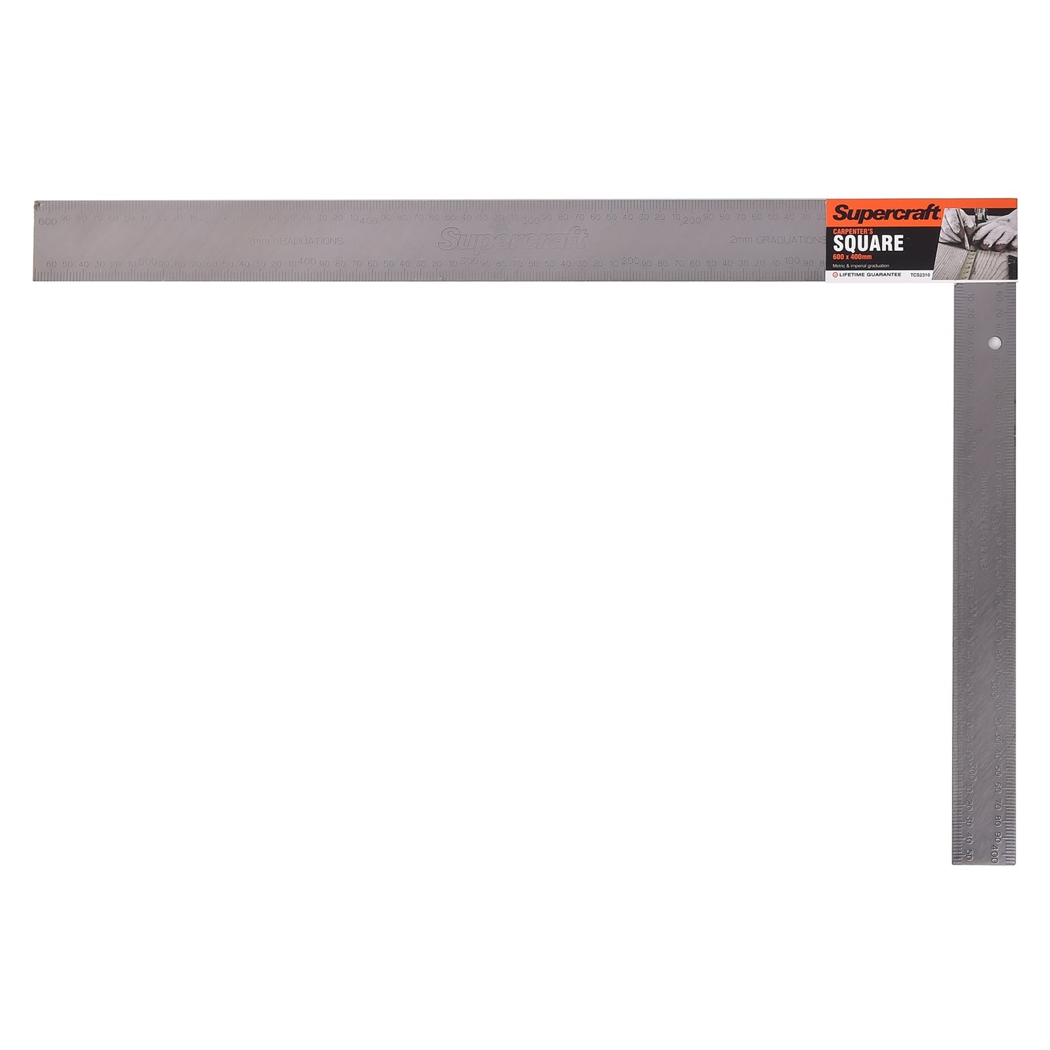 Supercraft Square Carpenters Flat 600mm x 400mm Steel