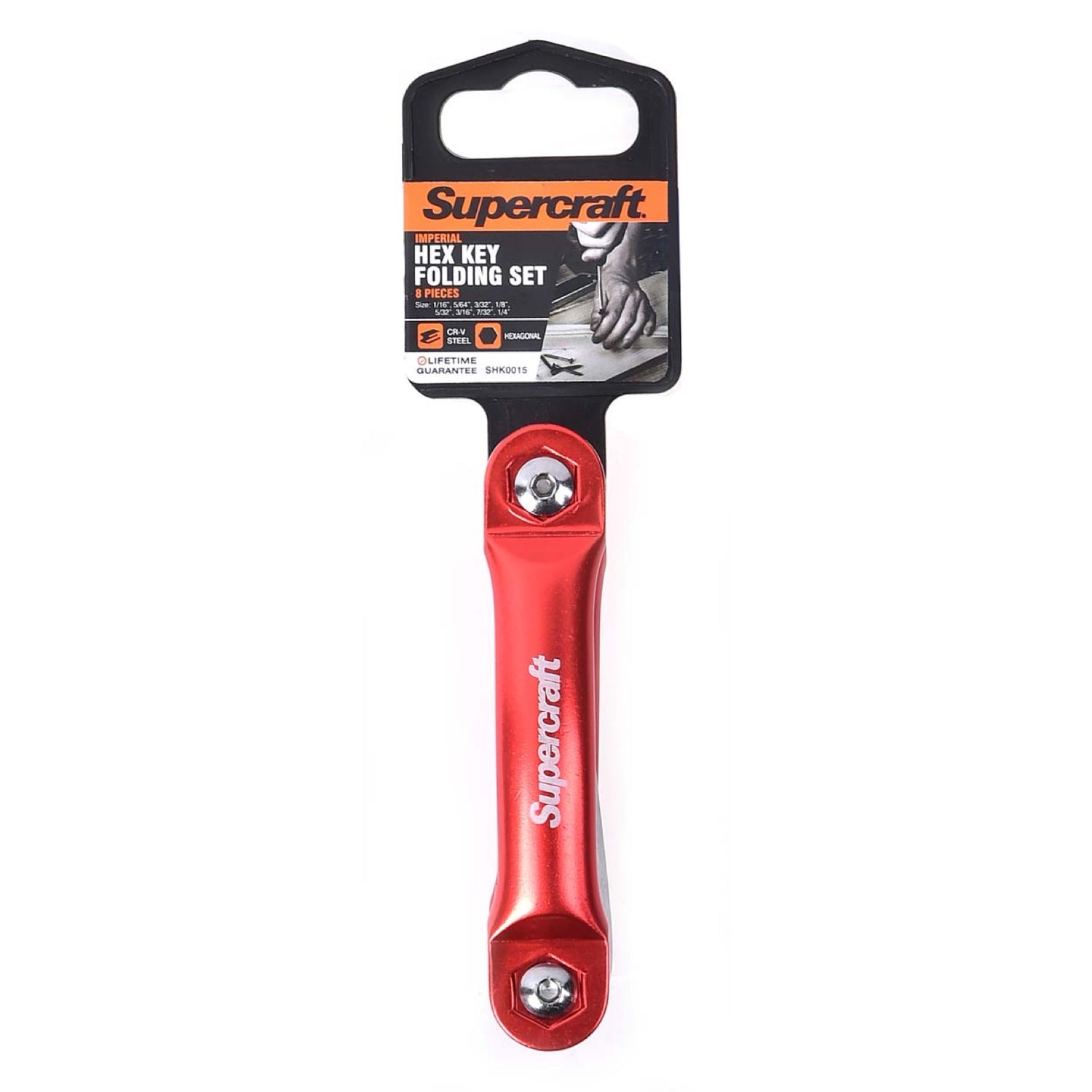 Supercraft 8-Piece Hex Key Folding Set Imperial
