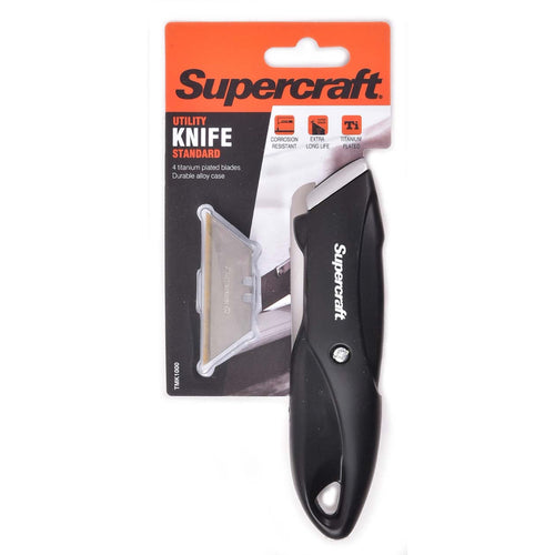 Supercraft Utility Knife Standard with 4-Piece Blades